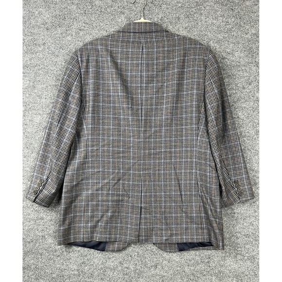 Brooks Brothers Blazer 45R 1818 Madison Sport Coat Grey Blue Plaid Italian Wool - Picture 8 of 13